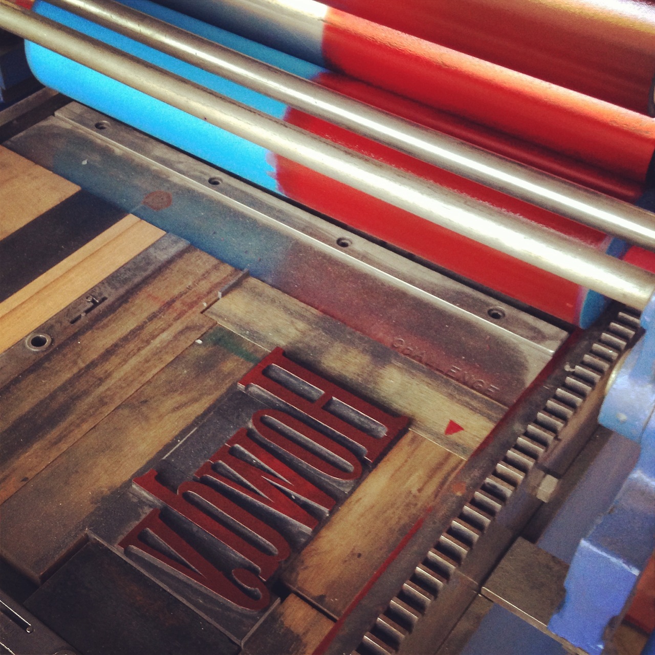 Printing some postcards for Wayzgoose